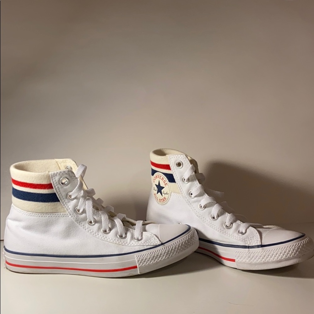 White Retro High Top Converse